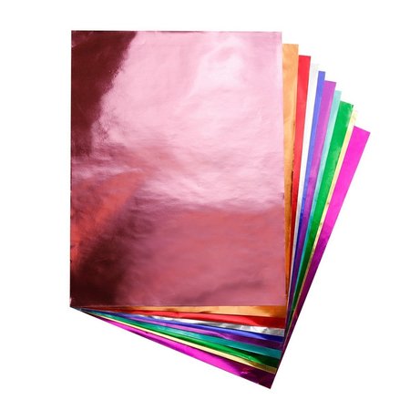 Hygloss Products Metallic Foil Sheets, 8.5in x 10in, Assorted Colors, PK120 10-8